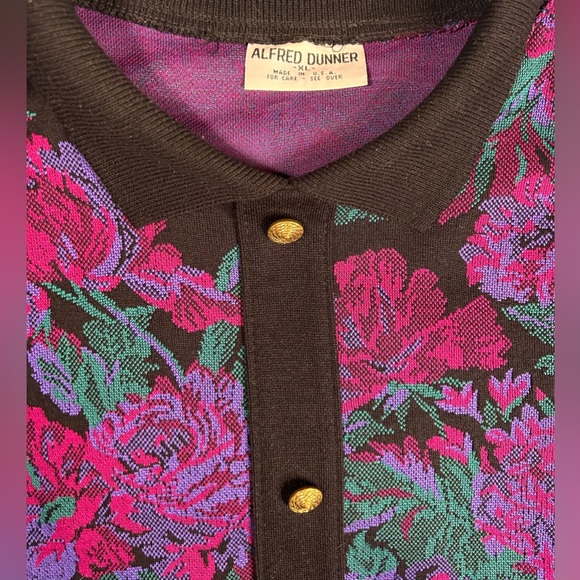 Vintage Rose Style Floral Pullover Sweatshirt Alfred Dunner XL - Picture 10 of 10